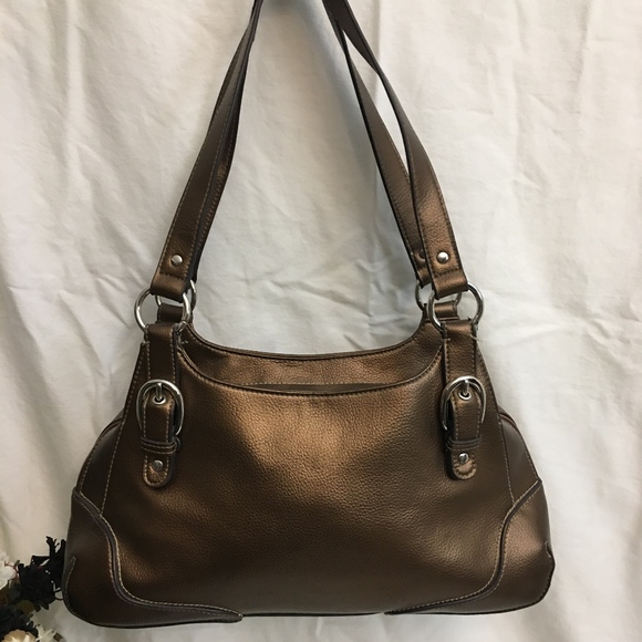 Liz Claiborne Handbags - Crazy Horse Brown Shimmer Shoulder Bag